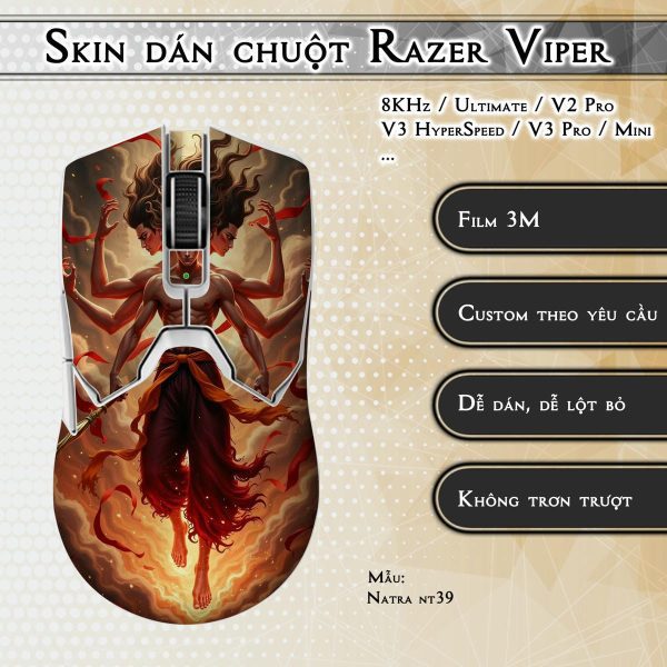 Skin dán chuột Razer Viper mẫu Natra nt39