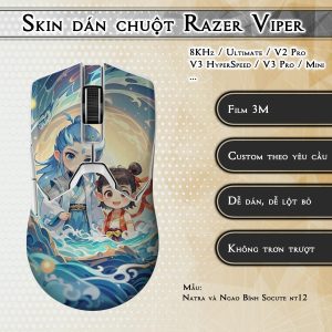 Skin dán chuột Razer Viper mẫu Natra và Ngao Bính Socute nt12