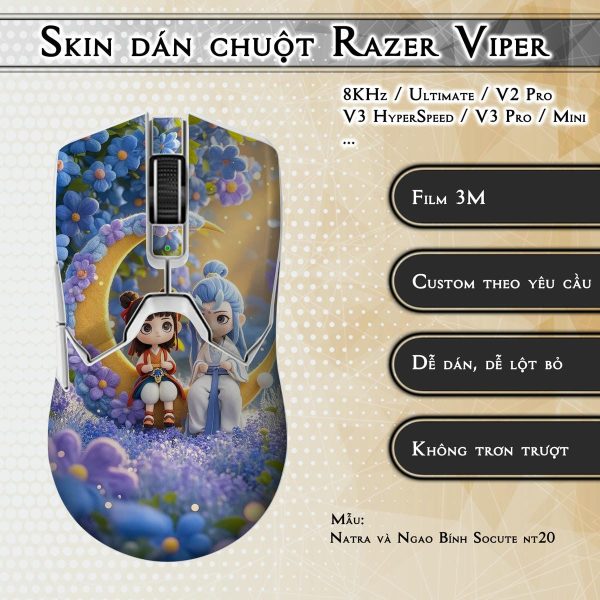 Skin dán chuột Razer Viper mẫu Natra và Ngao Bính Socute nt20
