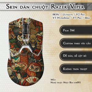 Skin dán chuột Razer Viper mẫu Nghệ thuật Nhật Bản stb001