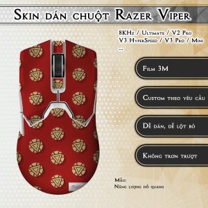 Skin dán chuột Razer Viper mẫu Năng lượng hồ quang