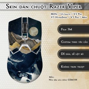 Skin dán chuột Razer Viper mẫu Nửa đêm mùa đông GSM184