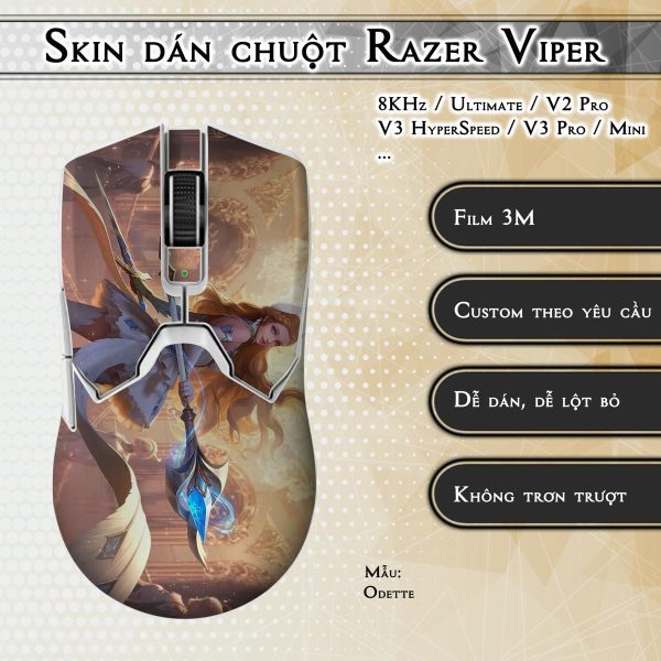 Skin dán chuột Razer Viper mẫu Odette