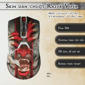 Skin dán chuột Razer Viper mẫu Oni