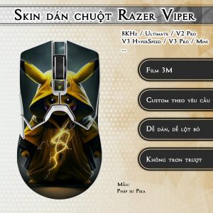 Skin dán chuột Razer Viper mẫu Pháp sư Pika