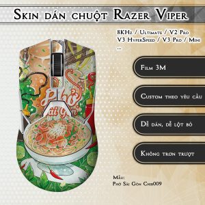 Skin dán chuột Razer Viper mẫu Phở Sài Gòn Chib009