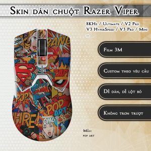 Skin dán chuột Razer Viper mẫu pop art
