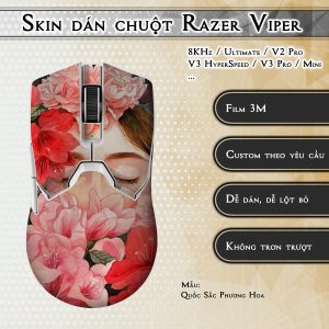 Skin dán chuột Razer Viper mẫu Quốc Sắc Phương Hoa