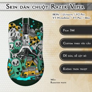 Skin dán chuột Razer Viper mẫu Radiation waste