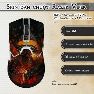 Skin dán chuột Razer Viper mẫu Rồng Ancalagon dra047