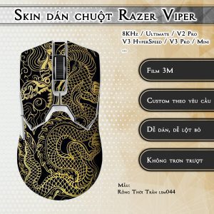Skin dán chuột Razer Viper mẫu Rồng Thời Trần lsm044