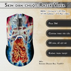 Skin dán chuột Razer Viper mẫu Songoku Dragon Ball 7vnr013