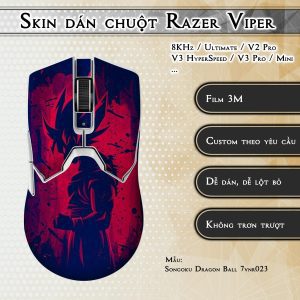 Skin dán chuột Razer Viper mẫu Songoku Dragon Ball 7vnr023