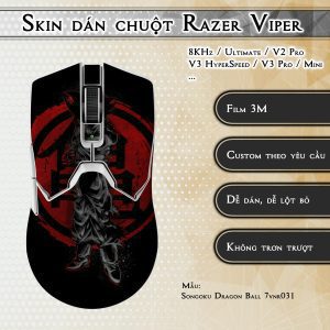 Skin dán chuột Razer Viper mẫu Songoku Dragon Ball 7vnr031