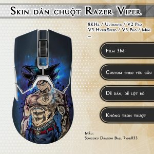 Skin dán chuột Razer Viper mẫu Songoku Dragon Ball 7vnr033