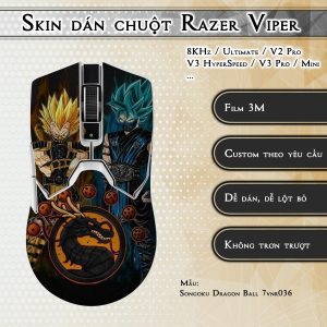 Skin dán chuột Razer Viper mẫu Songoku Dragon Ball 7vnr036