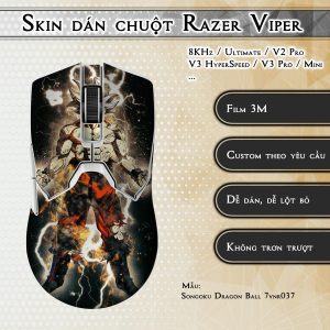 Skin dán chuột Razer Viper mẫu Songoku Dragon Ball 7vnr037