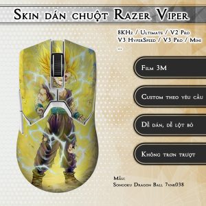 Skin dán chuột Razer Viper mẫu Songoku Dragon Ball 7vnr038