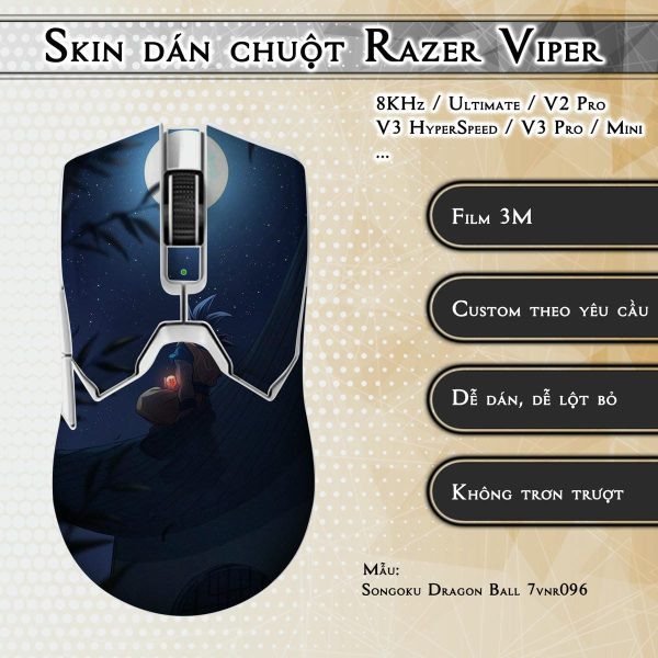 Skin dán chuột Razer Viper mẫu Songoku Dragon Ball 7vnr096