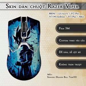 Skin dán chuột Razer Viper mẫu Songoku Dragon Ball 7vnr101