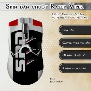 Skin dán chuột Razer Viper mẫu SPD atk406