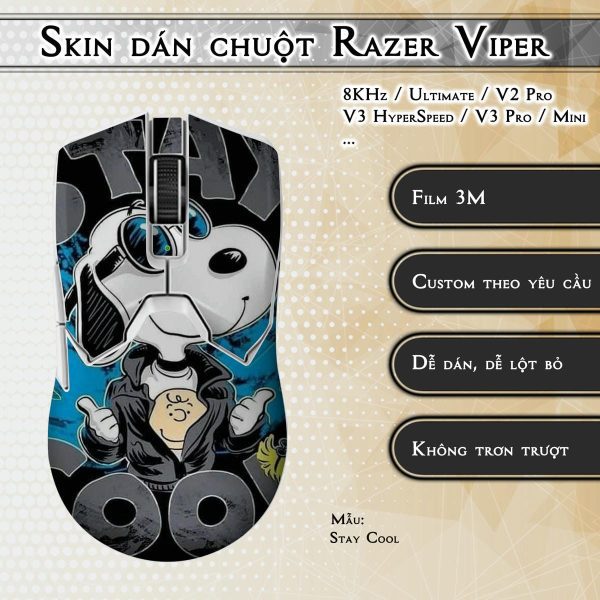 Skin dán chuột Razer Viper mẫu Stay Cool