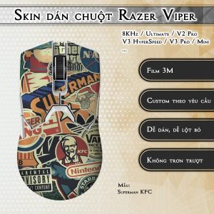 Skin dán chuột Razer Viper mẫu Superman KFC