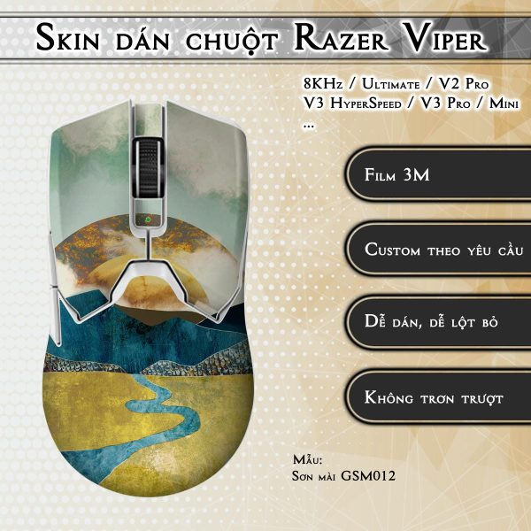 Skin dán chuột Razer Viper mẫu Sơn mài GSM012