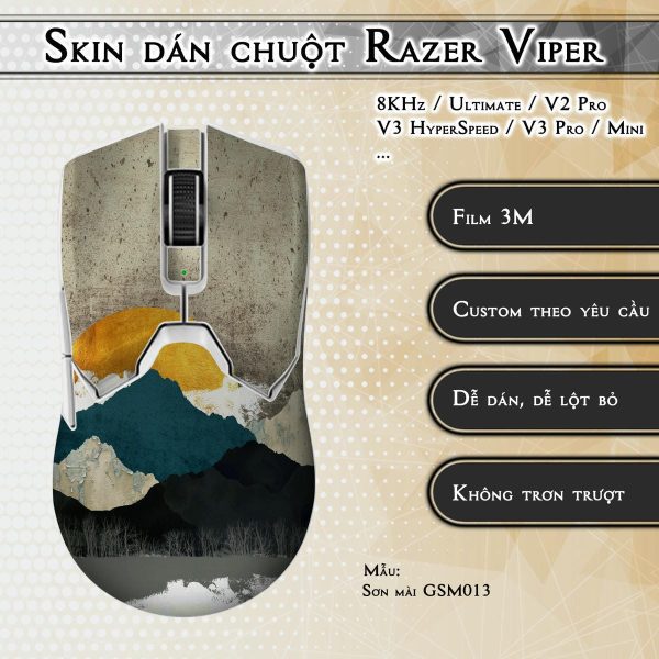 Skin dán chuột Razer Viper mẫu Sơn mài GSM013
