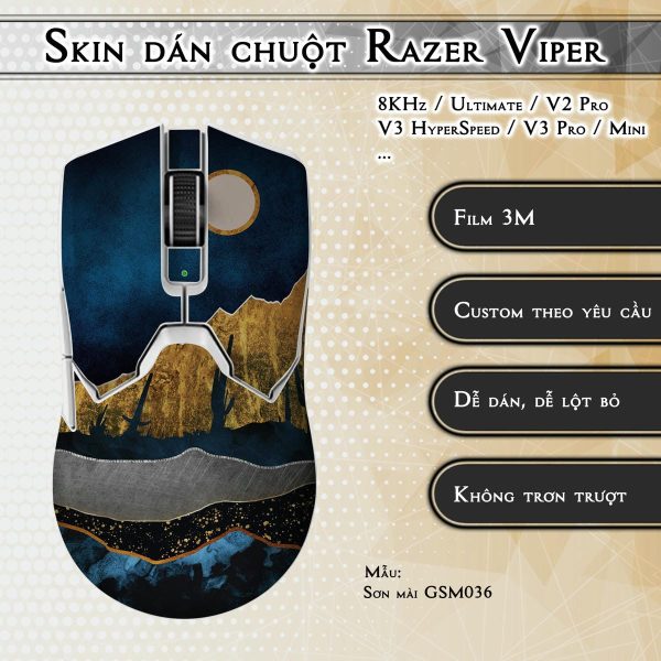Skin dán chuột Razer Viper mẫu Sơn mài GSM036