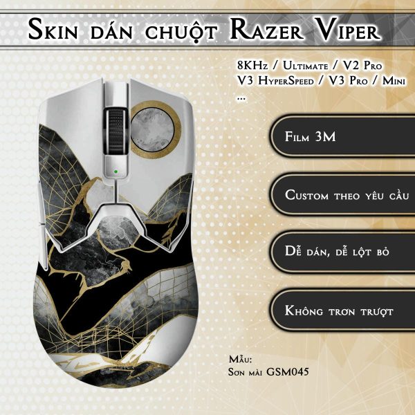 Skin dán chuột Razer Viper mẫu Sơn mài GSM045