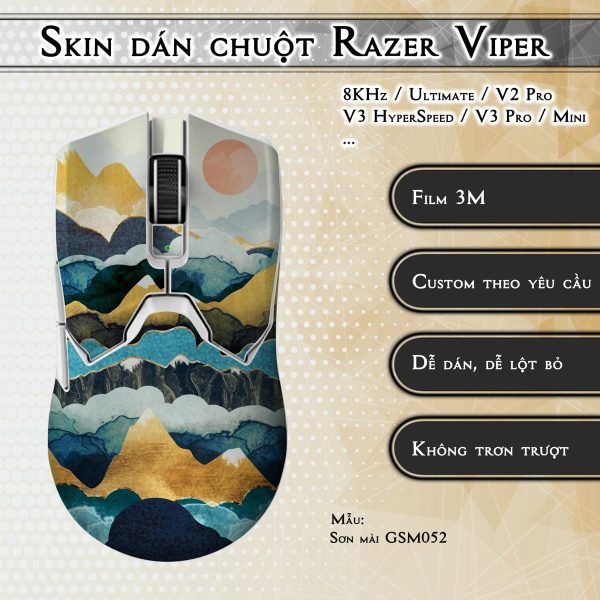 Skin dán chuột Razer Viper mẫu Sơn mài GSM052