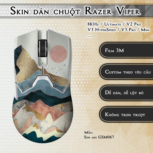 Skin dán chuột Razer Viper mẫu Sơn mài GSM067