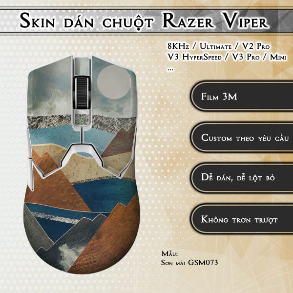 Skin dán chuột Razer Viper mẫu Sơn mài GSM073