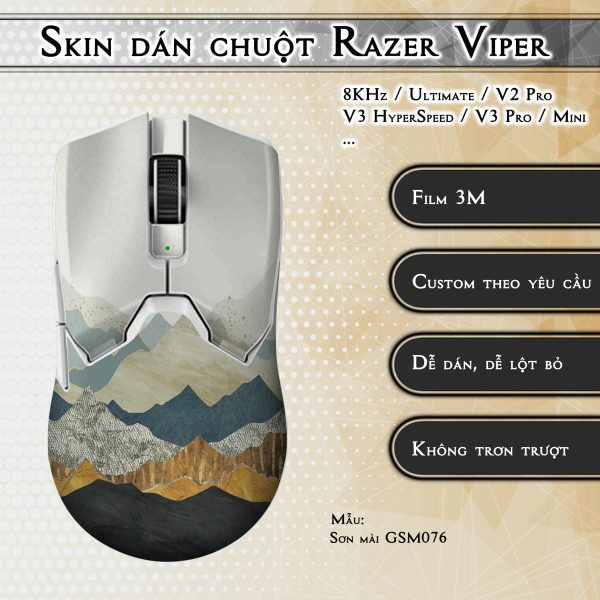 Skin dán chuột Razer Viper mẫu Sơn mài GSM076