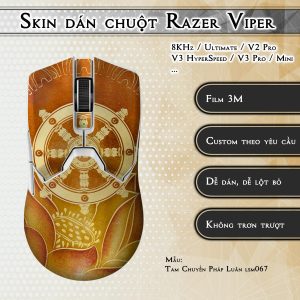 Skin dán chuột Razer Viper mẫu Tam Chuyển Pháp Luân lsm067