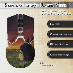 Skin dán chuột Razer Viper mẫu Totoro qvd018