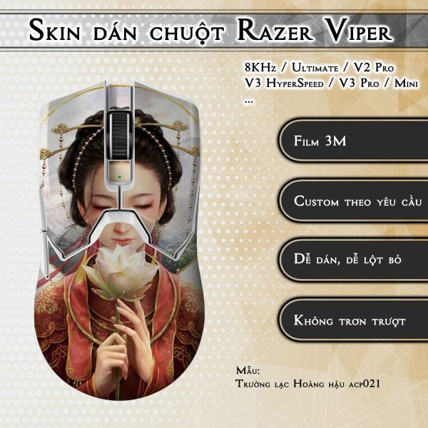 Skin dán chuột Razer Viper mẫu Trường lạc Hoàng hậu acp021
