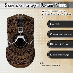 Skin dán chuột Razer Viper mẫu Trống đồng - TDVN01