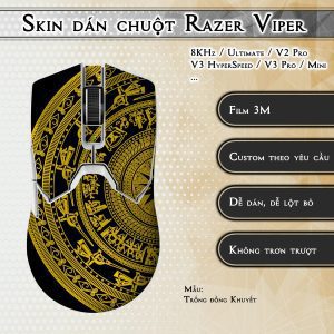 Skin dán chuột Razer Viper mẫu Trống đồng Khuyết