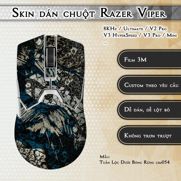 Skin dán chuột Razer Viper mẫu Tuần Lộc Dưới Bóng Rừng lsm054