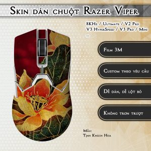 Skin dán chuột Razer Viper mẫu Tịnh Khách Hoa