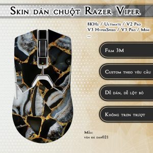 Skin dán chuột Razer Viper mẫu vân đá dah021