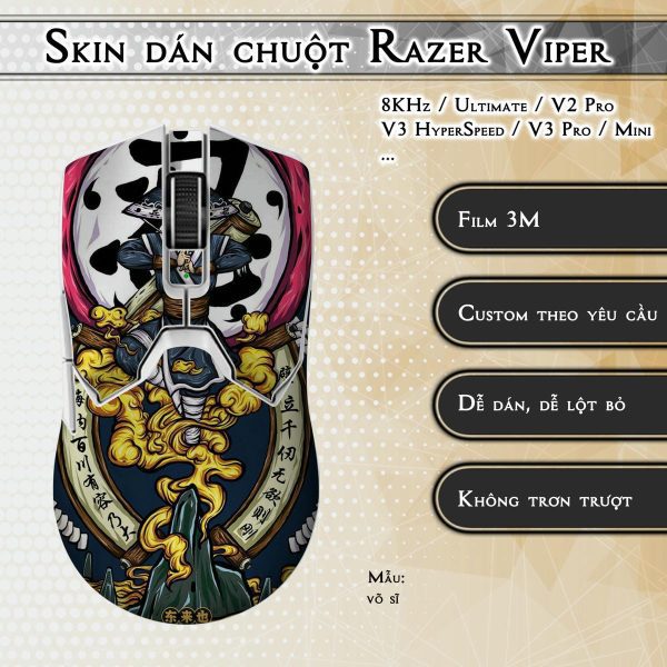 Skin dán chuột Razer Viper mẫu võ sĩ