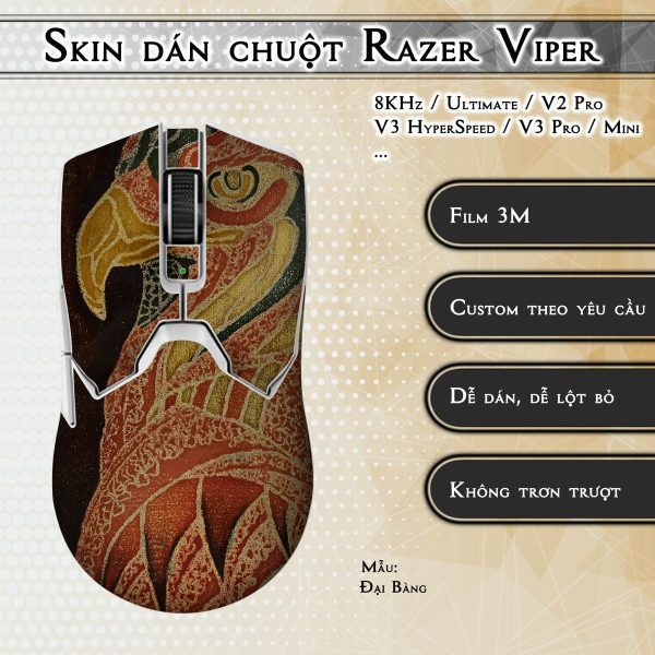 Skin dán chuột Razer Viper mẫu Đại Bàng