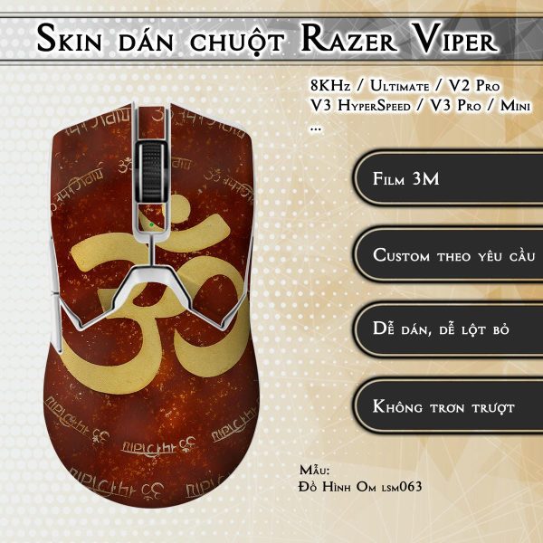 Skin dán chuột Razer Viper mẫu Đồ Hình Om lsm063