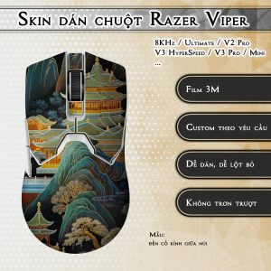 Skin dán chuột Razer Viper mẫu đền cổ kính giữa núi