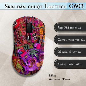 Skin dán chuột Logitech G603 mẫu Aesthetic Trippy