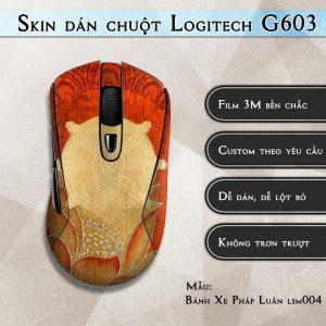 Skin dán chuột Logitech G603 mẫu Bánh Xe Pháp Luân
