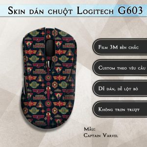 Skin dán chuột Logitech G603 mẫu Captain Varvel